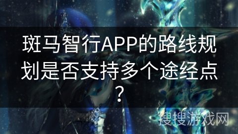 斑马智行APP的路线规划是否支持多个途经点？