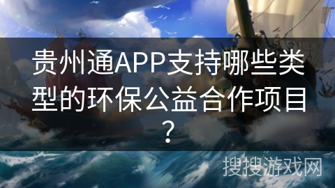 贵州通APP支持哪些类型的环保公益合作项目？