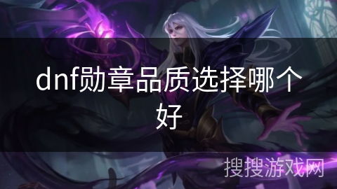 dnf勋章品质选择哪个好