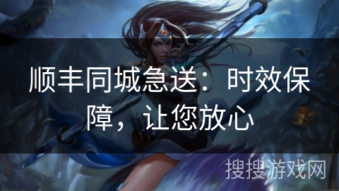 顺丰同城急送：时效保障，让您放心