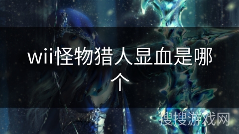 wii怪物猎人显血是哪个