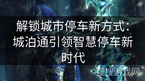 解锁城市停车新方式:城泊通引领智慧停车新时代 解锁城市停车新方式:城泊通引领智慧停车新时代