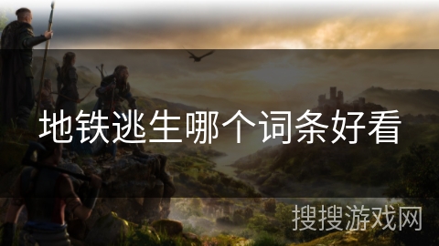 地铁逃生哪个词条好看 地铁逃生哪个词条好看