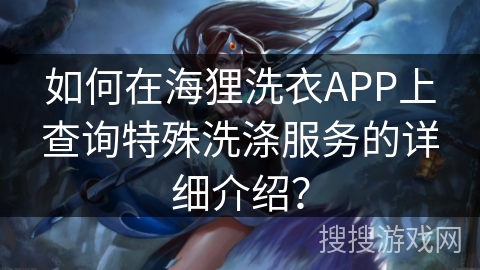 如何在海狸洗衣APP上查询特殊洗涤服务的详细介绍？