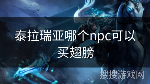 泰拉瑞亚哪个npc可以买翅膀