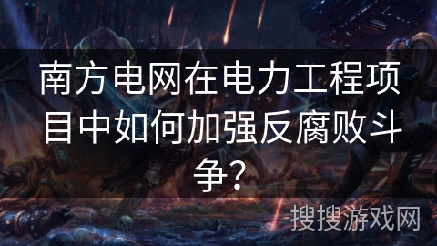 南方电网在电力工程项目中如何加强反腐败斗争？