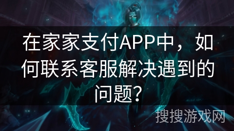 在家家支付APP中，如何联系客服解决遇到的问题？