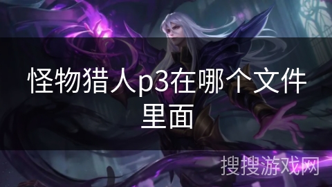 怪物猎人p3在哪个文件里面