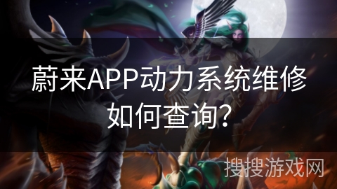 蔚来APP动力系统维修如何查询？