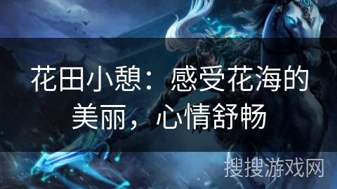 花田小憩：感受花海的美丽，心情舒畅