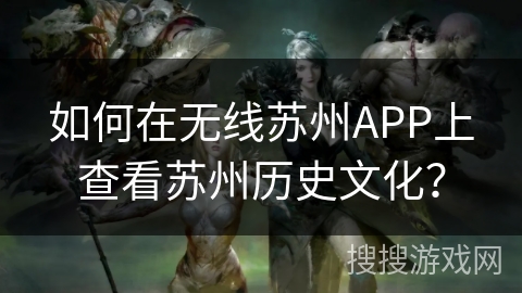 如何在无线苏州APP上查看苏州历史文化？