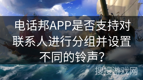 电话邦APP是否支持对联系人进行分组并设置不同的铃声？