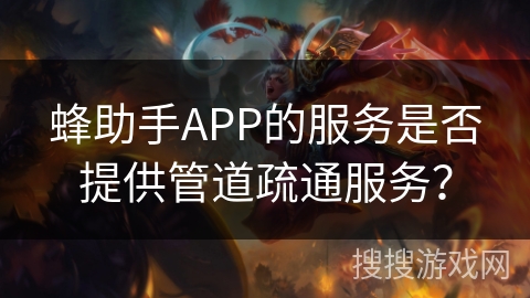 蜂助手APP的服务是否提供管道疏通服务? 蜂助手APP的服务是否提供管道疏通服务?