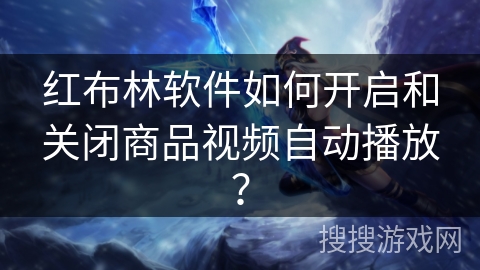 红布林软件如何开启和关闭商品视频自动播放？