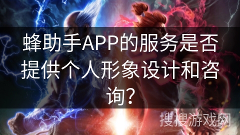 蜂助手APP的服务是否提供个人形象设计和咨询？