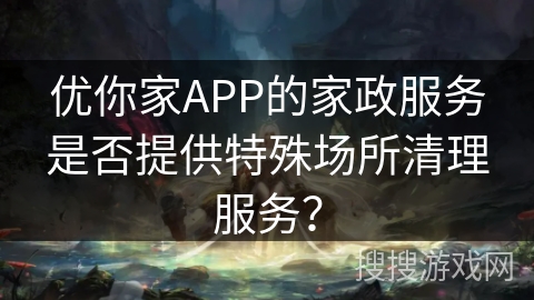 优你家APP的家政服务是否提供特殊场所清理服务？