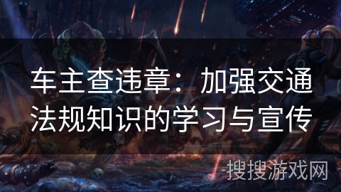 车主查违章：加强交通法规知识的学习与宣传