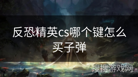 反恐精英cs哪个键怎么买子弹
