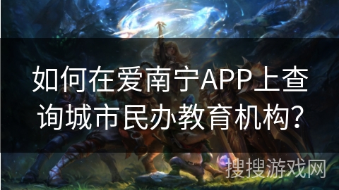 如何在爱南宁APP上查询城市民办教育机构？