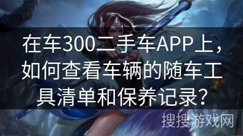 在车300二手车APP上，如何查看车辆的随车工具清单和保养记录？