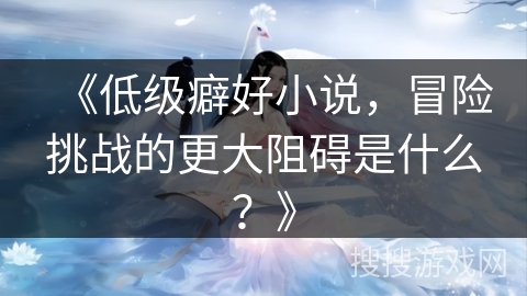 《低级癖好小说，冒险挑战的更大阻碍是什么？》