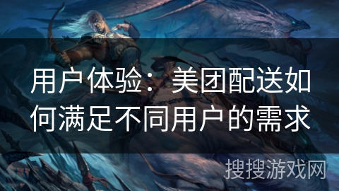 用户体验：美团配送如何满足不同用户的需求