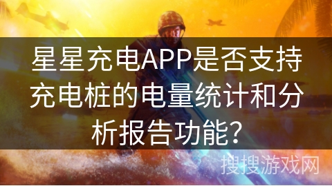 星星充电APP是否支持充电桩的电量统计和分析报告功能？