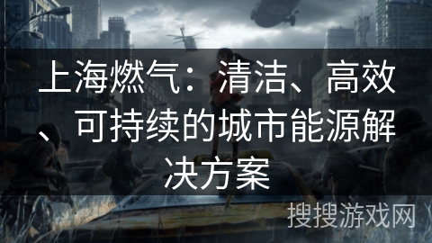 上海燃气:清洁、高效、可持续的城市能源解决方案 上海燃气:清洁、高效、可持续的城市能源解决方案