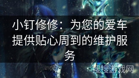 小钉修修：为您的爱车提供贴心周到的维护服务