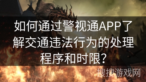 如何通过警视通APP了解交通违法行为的处理程序和时限？