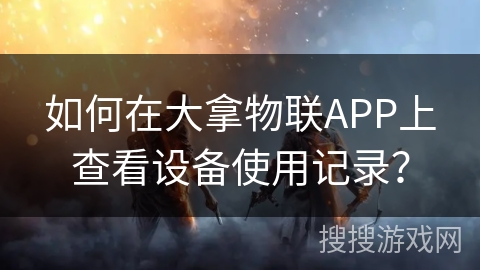 如何在大拿物联APP上查看设备使用记录？