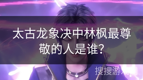 太古龙象决中林枫最尊敬的人是谁? 太古龙象决中林枫最尊敬的人是谁?