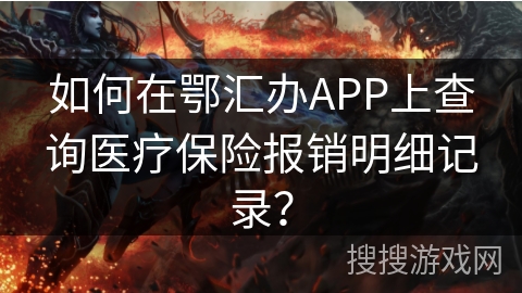 如何在鄂汇办APP上查询医疗保险报销明细记录？