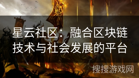 星云社区：融合区块链技术与社会发展的平台