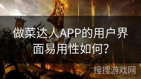 做菜达人APP的用户界面易用性如何？