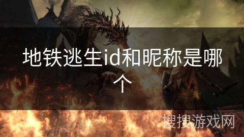 地铁逃生id和昵称是哪个