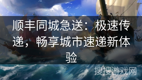 顺丰同城急送：极速传递，畅享城市速递新体验