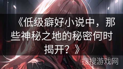 《低级癖好小说中，那些神秘之地的秘密何时揭开？》