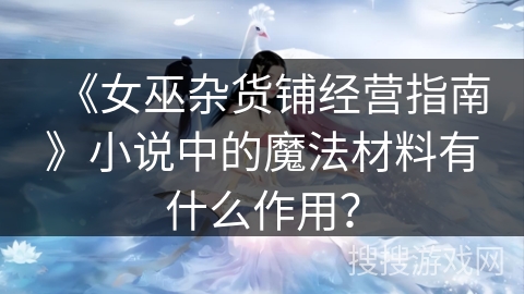《女巫杂货铺经营指南》小说中的魔法材料有什么作用？