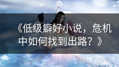《低级癖好小说，危机中如何找到出路？》
