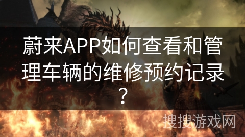 蔚来APP如何查看和管理车辆的维修预约记录？