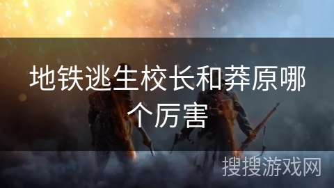 地铁逃生校长和莽原哪个厉害