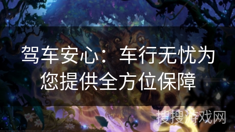驾车安心：车行无忧为您提供全方位保障