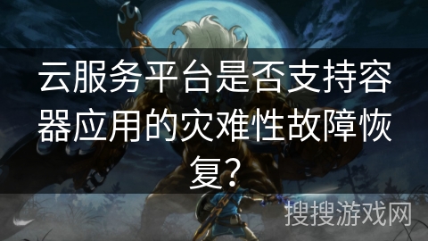 云服务平台是否支持容器应用的灾难性故障恢复？