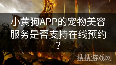 小黄狗APP的宠物美容服务是否支持在线预约？