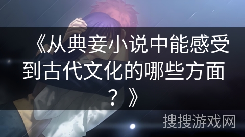 《从典妾小说中能感受到古代文化的哪些方面？》