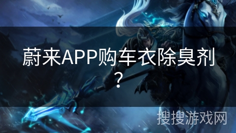 蔚来APP购车衣除臭剂？