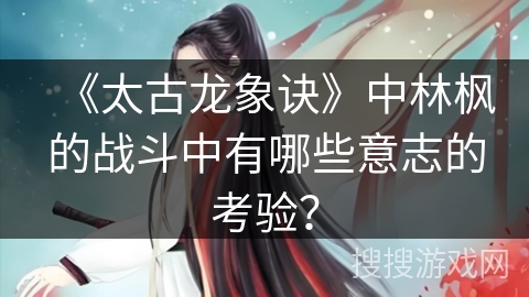 《太古龙象诀》中林枫的战斗中有哪些意志的考验？