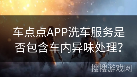 车点点APP洗车服务是否包含车内异味处理？