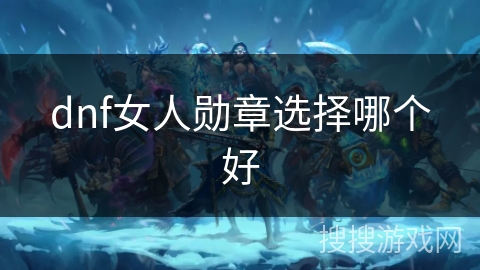 dnf女人勋章选择哪个好